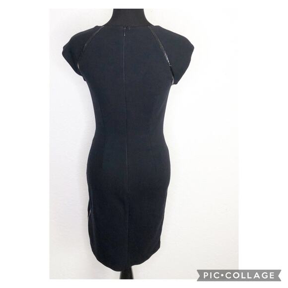 Cache black geometric trim striped sheath dress size 4 - Picture 16 of 16